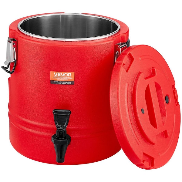 Insulated Beverage Dispenser 3Gal./11.4L Thermal Hot & Cold Drink Server with Spigot, 304 Stainless Steel for Tea/Coffee