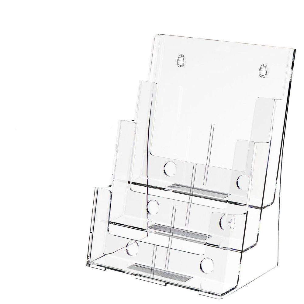 Clear 8.5 x 11 in. Acrylic Display Magazine Rack LX0021 - The Home Depot