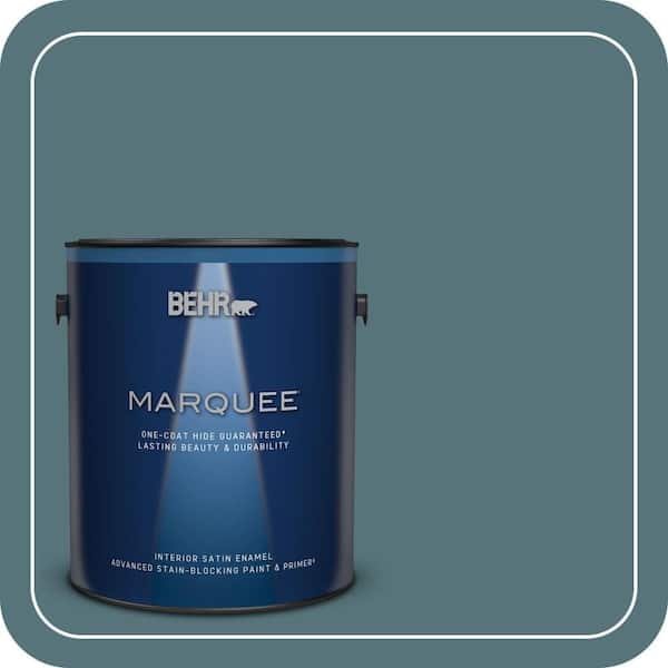 BEHR MARQUEE 1 gal. Home Decorators Collection #HDC-FL15-03 Blue Sage Satin Enamel Interior Paint & Primer