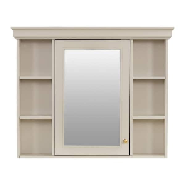 35.5 in. W x 28.74 in. H Rectangular MDF Medicine Cabinet with Mirror