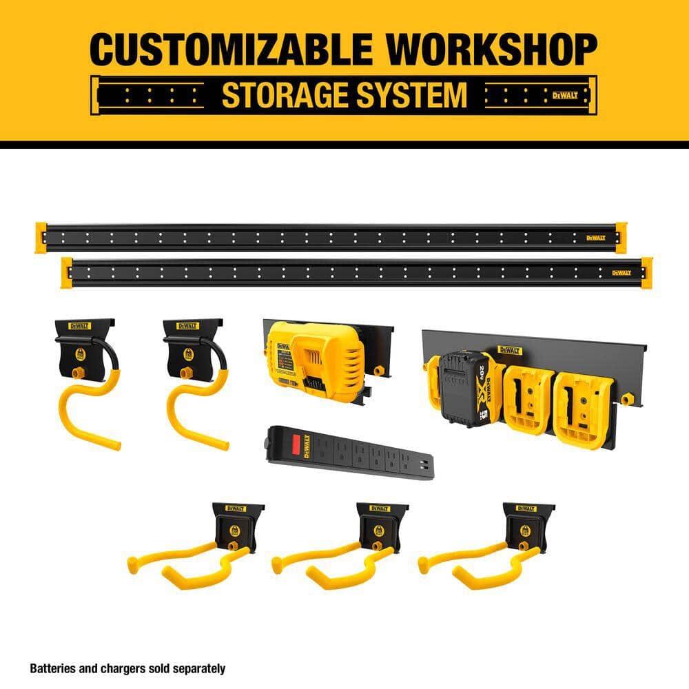 DEWALT Black and Yellow 14-Piece Wall Mount Tool Organizer Kit