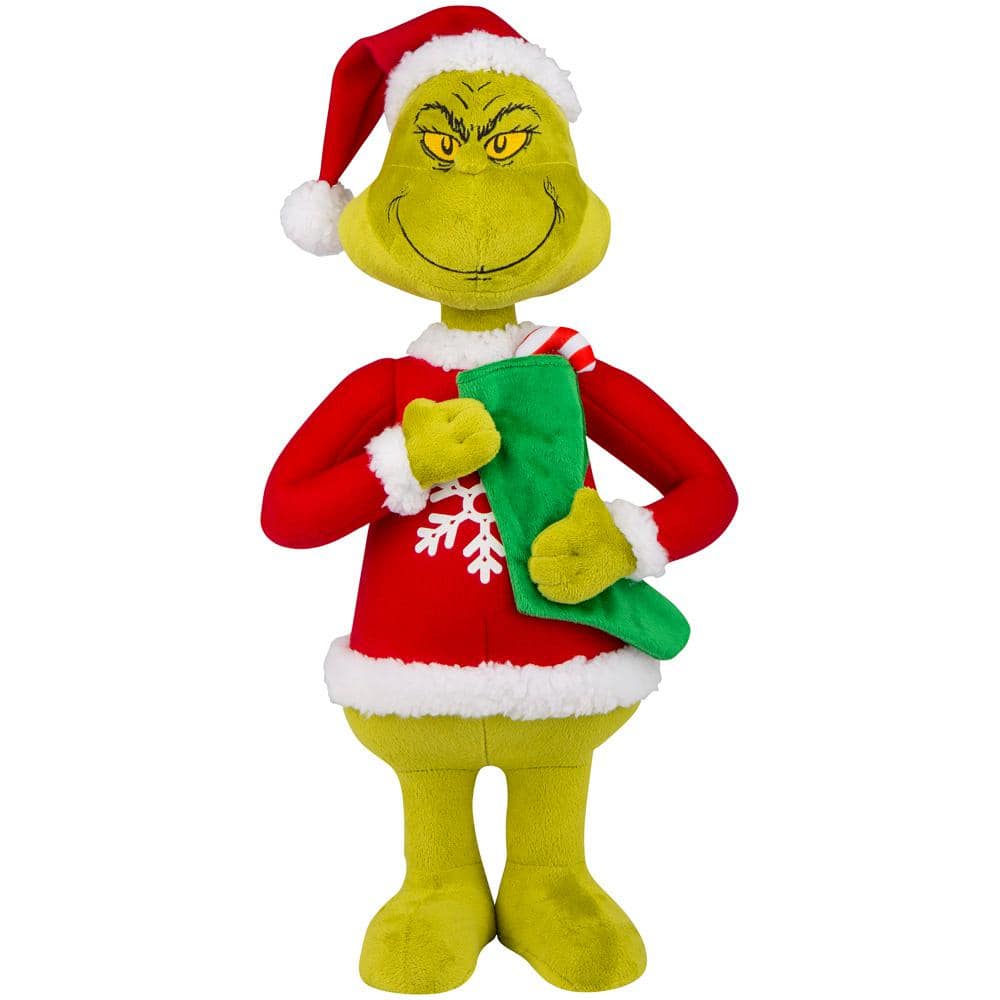 Grinch 18 in. Holiday Greeter Grinch in Ugly Sweater -Grinch 117013 ...