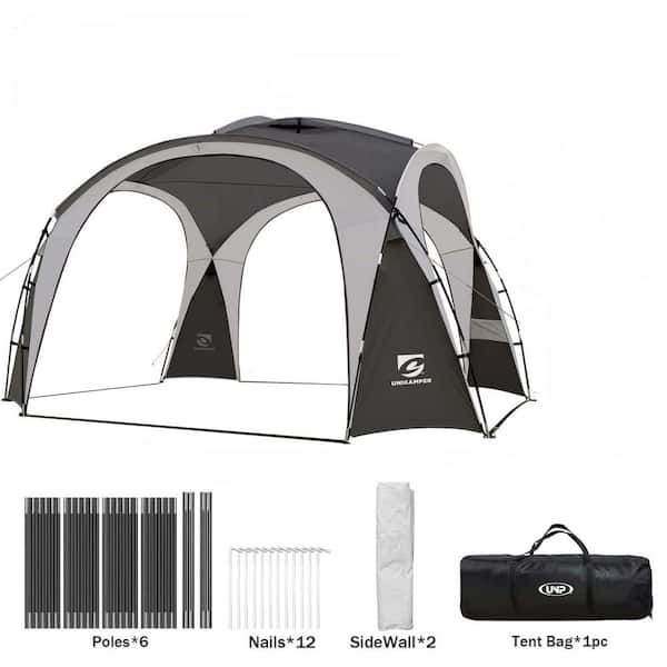 Zeus & Ruta 12 ft. x 12 ft. Pop Up Canopy UPF50+ Tent with Side Wall for Camping, Backyard Fun, Party Or Picnics in Gary