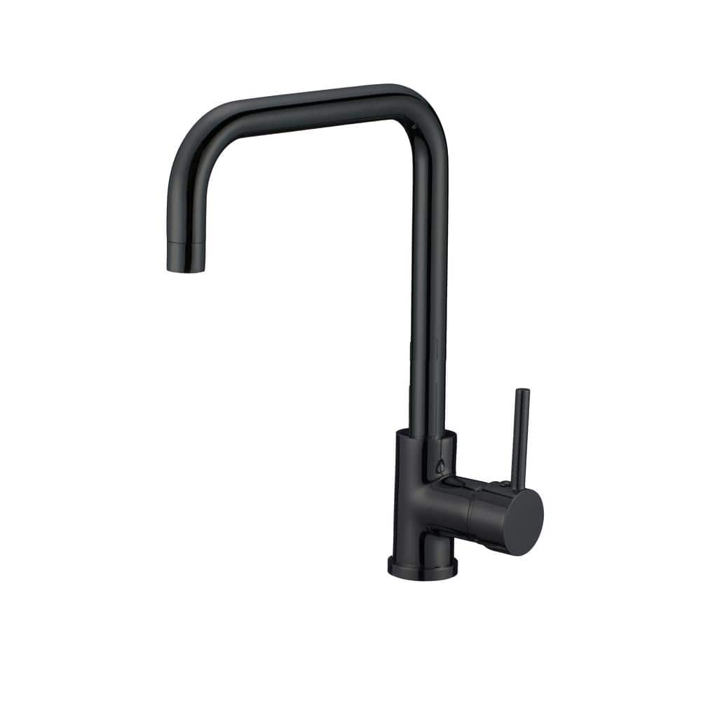 Roxy Single handle Deck Mount Standard Kitchen Faucet 3.54 in. W Black 16GS