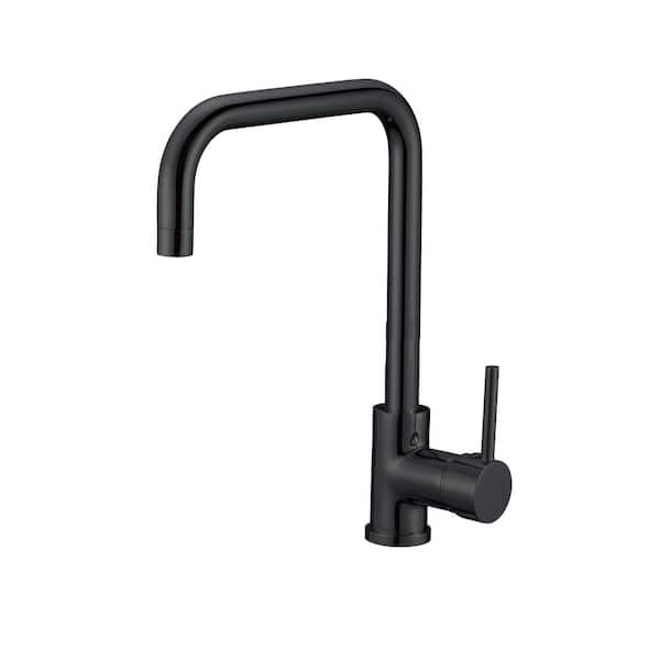 Unbranded Roxy Single handle Deck Mount Standard Kitchen Faucet 3.54 in. W Black 16GS-29307