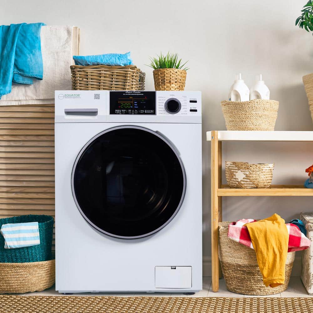 White 36" Electric Smart Combo Washer Dryer