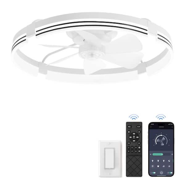 LED Ceiling Fan Light With E27 Base – 4-Head Smart Remote Control, Stepless Dimming, 3 Speeds & Timer For Bedroom/Living Room