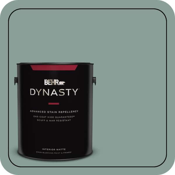 BEHR DYNASTY 1 gal. #480F-4 Mermaid Net Matte Interior Stain-Blocking Paint & Primer
