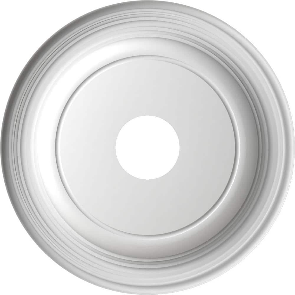 16" Universal Aged Metallic Weathered Steel PVC Ceiling Medallion