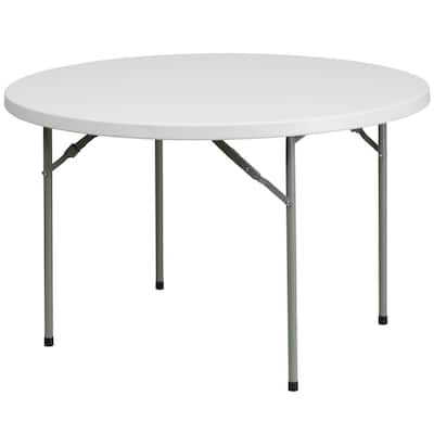 48 Folding Table Round, Round Plastic Folding Table Home Depot