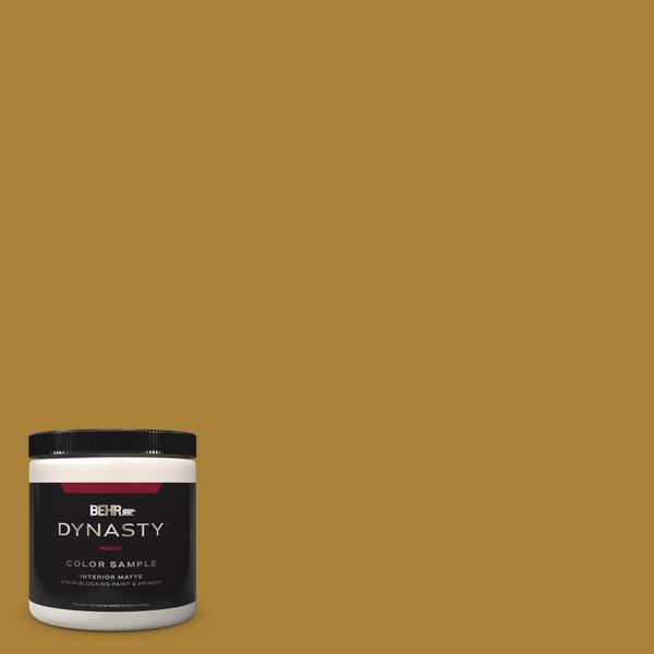 BEHR DYNASTY 8 oz. #340D-7 Golden Green Matte Stain-Blocking Interior ...