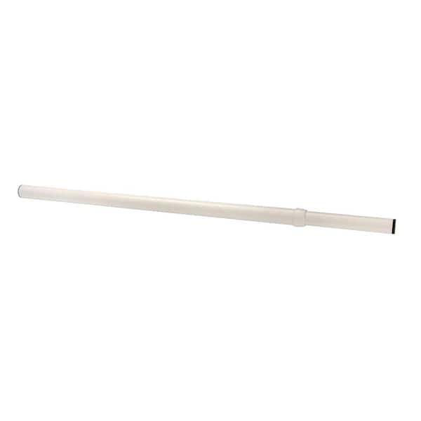 Lido Designs 48-72 in. White Extend and Lock Steel Adjustable Closet Rod