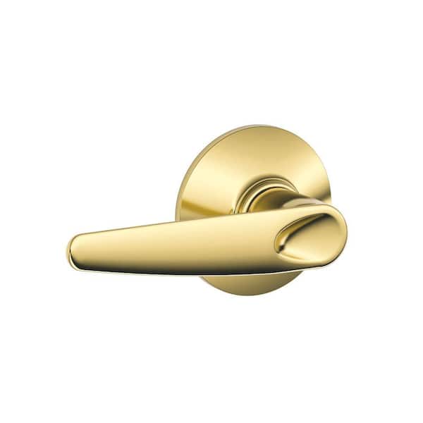 Schlage Jazz Bright Brass Passage Hall/Closet Door Handle F10 JAZ