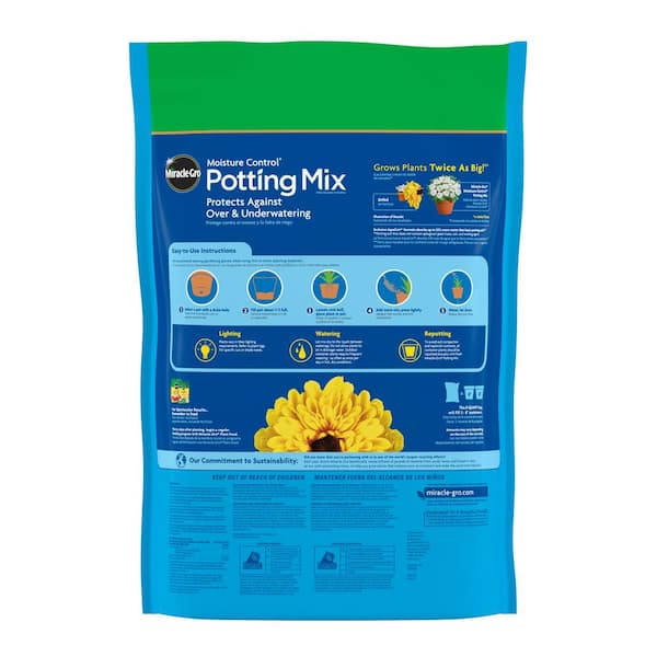 Miracle-Gro Moisture Control Potting Mix, Soil for Containers, 8 qt. 