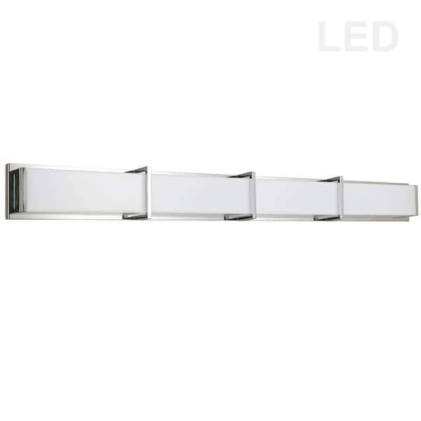 Dainolite Winston 1-Light 46.25 in. Polished Chrome LED Vanity Light Bar with Ambient Light