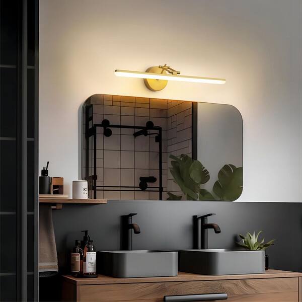 RRTYO Roni 22.8 in. Modern Gold Linear LED Bathroom Vanity Light