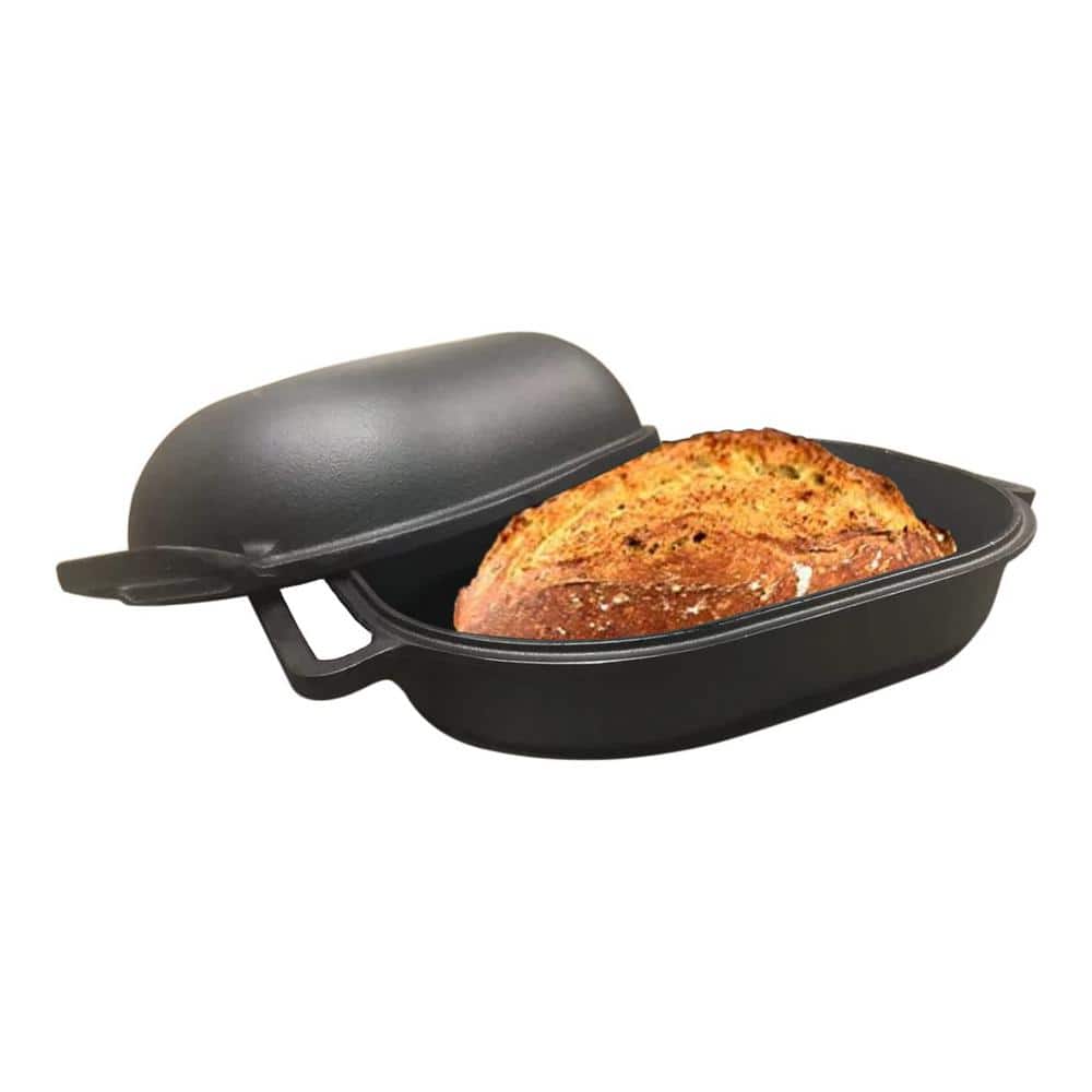 7.2 qt. Heavy-Duty Cast-Iron Bread Loaf Pan Ideal for Home Baking