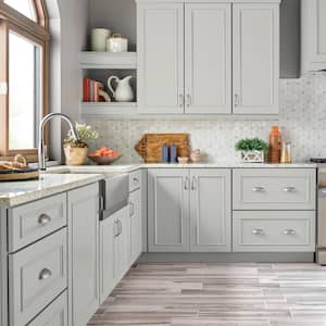 1 gal. #N360-1 Seagull Gray Semi-Gloss Enamel Interior/Exterior Cabinet, Door & Trim Paint