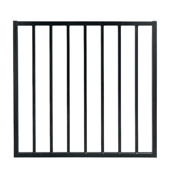 US Door and Fence Pro Series 3 ft. x 2.6 ft. Black Steel Fence Gate