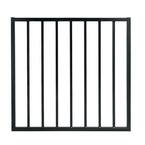 Pro Series 2.75 ft. x 3.6 ft. Black Galvanized Steel Fixed Flush Top Fence Gate
