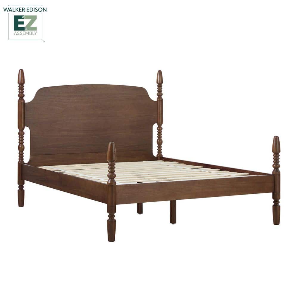 Vivienne Traditional Easy Assembly Solid Wood Turned Spindle Bed
