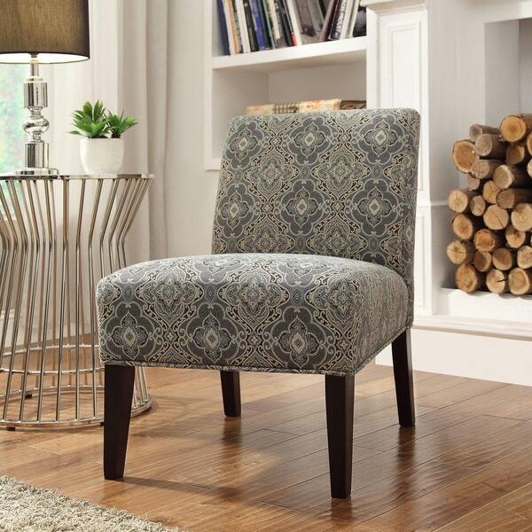HomeSullivan Havens Blue Fabric Slipper Chair