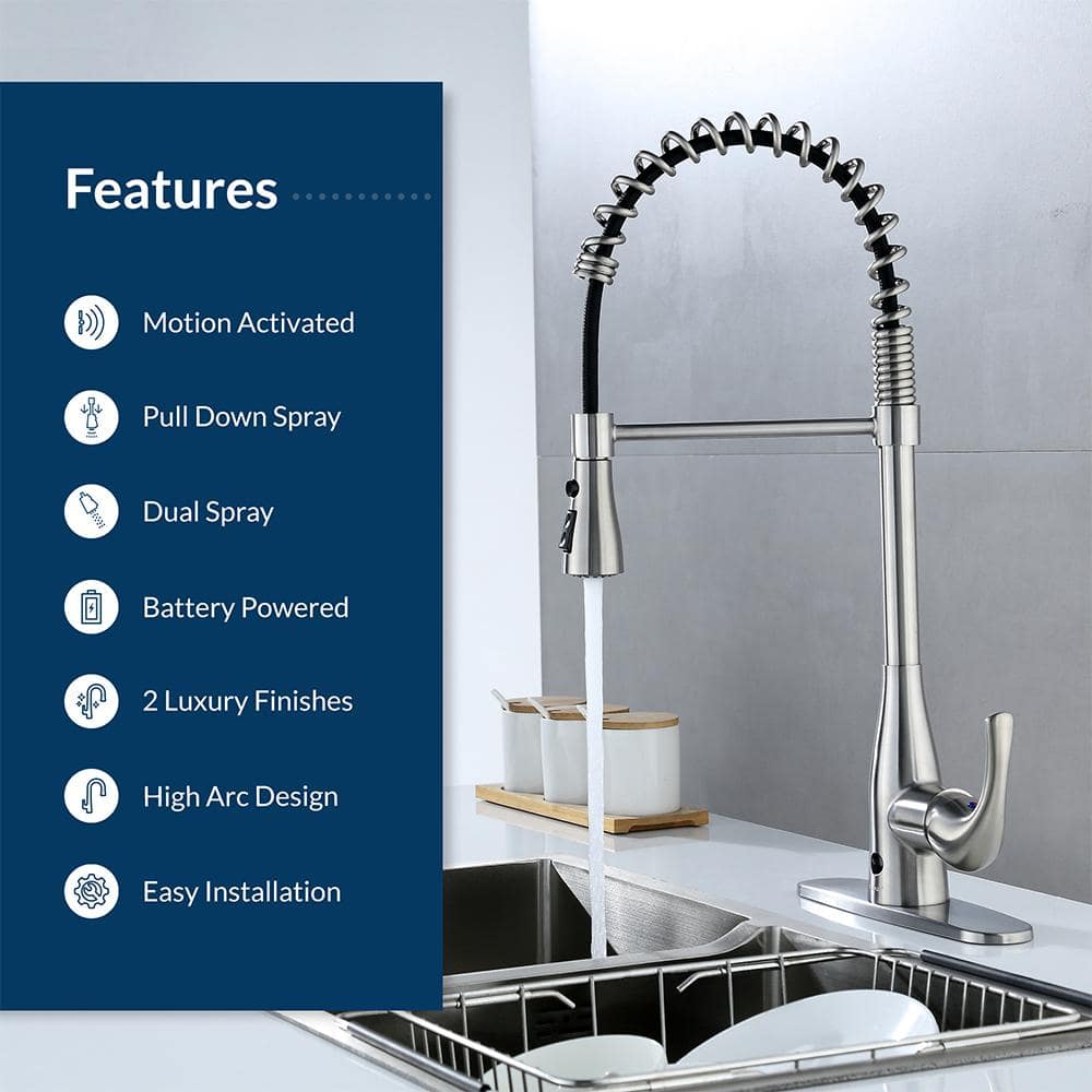 Oil-Rubbed Bronze Pull-Down Kitchen Faucet with Spring Neck