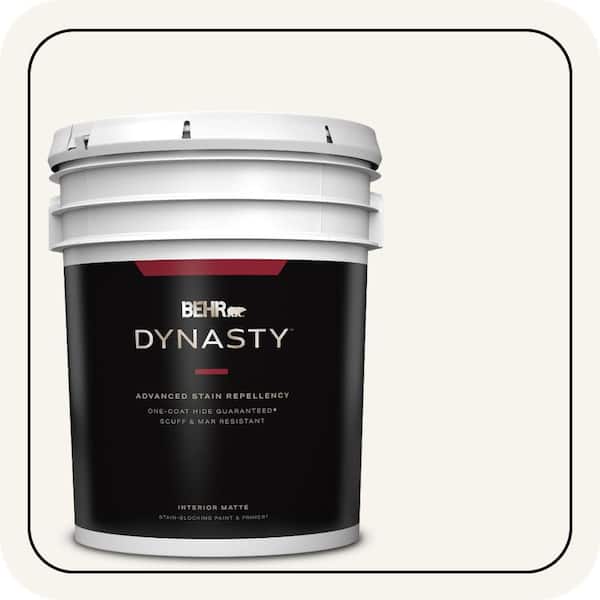 BEHR DYNASTY 5 gal. #PWN-10 Decorator White Matte Interior Stain-Blocking Paint & Primer
