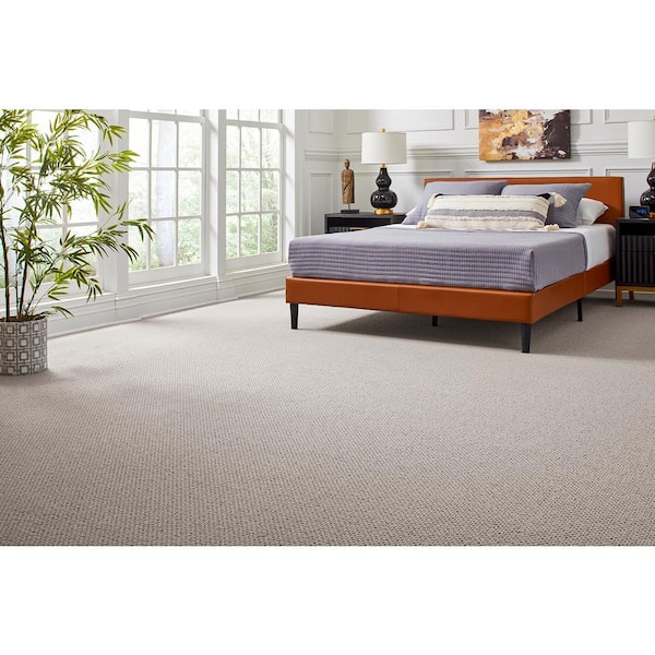 Beyond Cozy - Fresh-Gray 12 ft. 39 oz. Triexta Pattern Installed Carpet