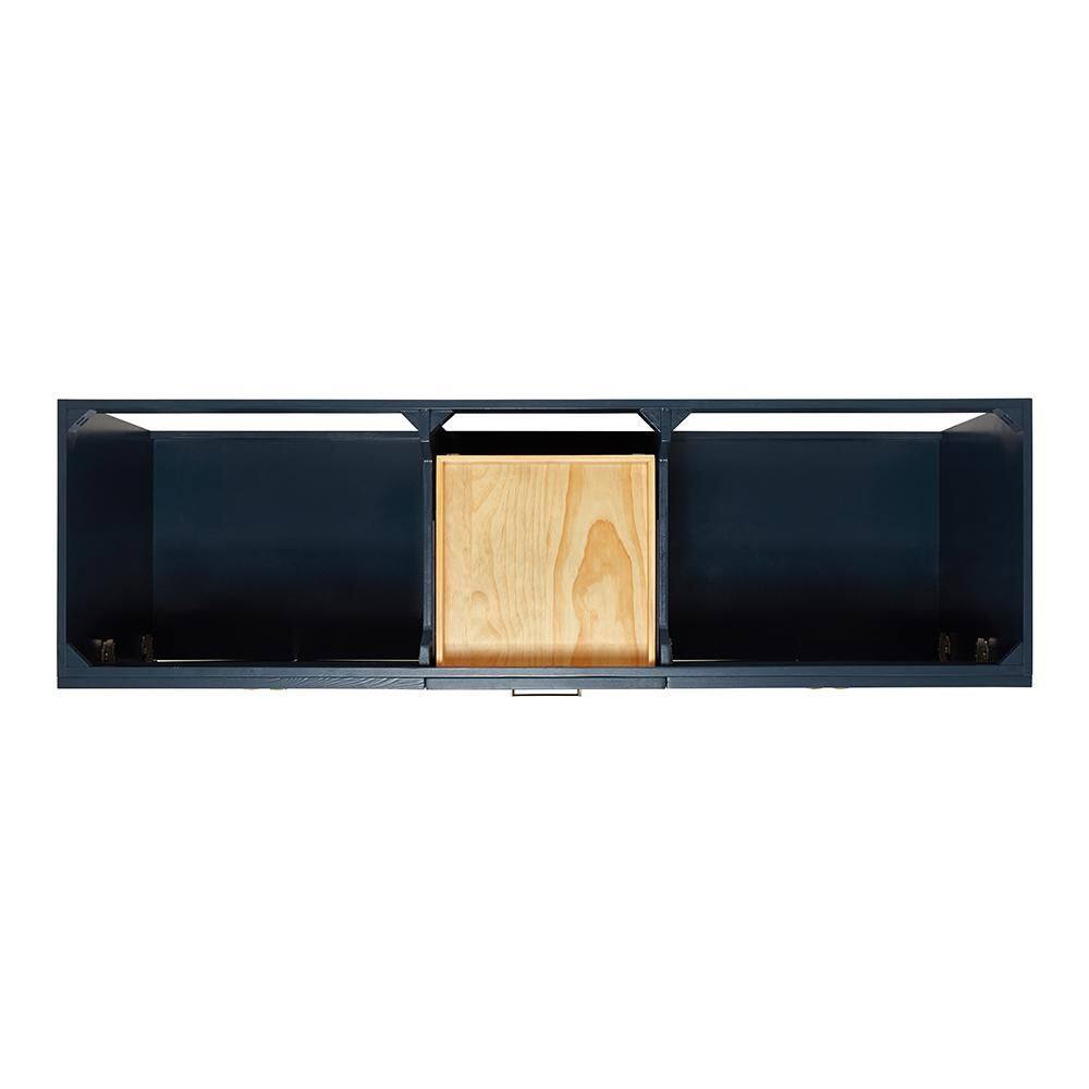 Midnight Blue 72" Double Sink Freestanding Wood Vanity Cabinet