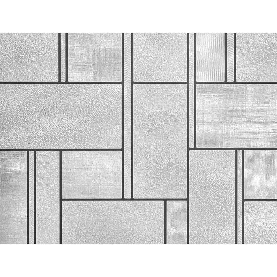 Empire Decorative Silver Textured Glass Window Film, 24 x 36 Inches