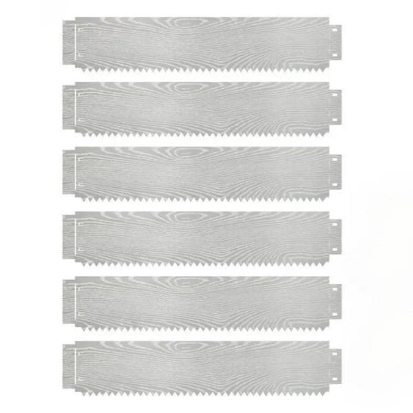 43.5. x 8.5 in. Galvanized Metal Landscape Edging-Flexible, Rustproof Lawn Border (6-Pack）