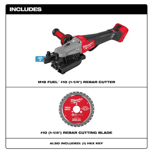 M18 FUEL 18V Lithium-Ion Cordless Brushless #10 (1-1/4in. ) Rebar Cutter w/ Cutting Blade