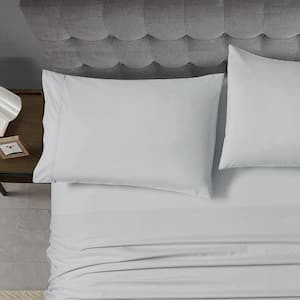 King (20" x 40") Lt Grey Ultra Soft Home Essential Pillowcases 2 PC Set