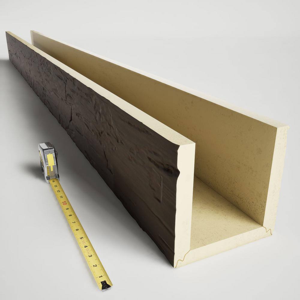 Hand Hewn Cedar Bark Faux Wood Ceiling Beam, 4" x 4" x 8'