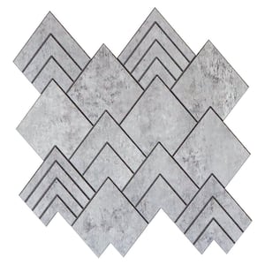 Rome Stone Gray 10.07 in. x 10.43 in. 4 mm Stone Peel and Stick Backsplash Tile (5.84 sq. ft./8-Pack)
