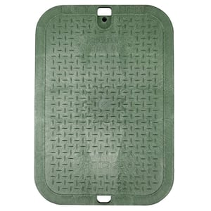 14 in. X 19 in. Rectangular Valve Box Cover, Green ICV