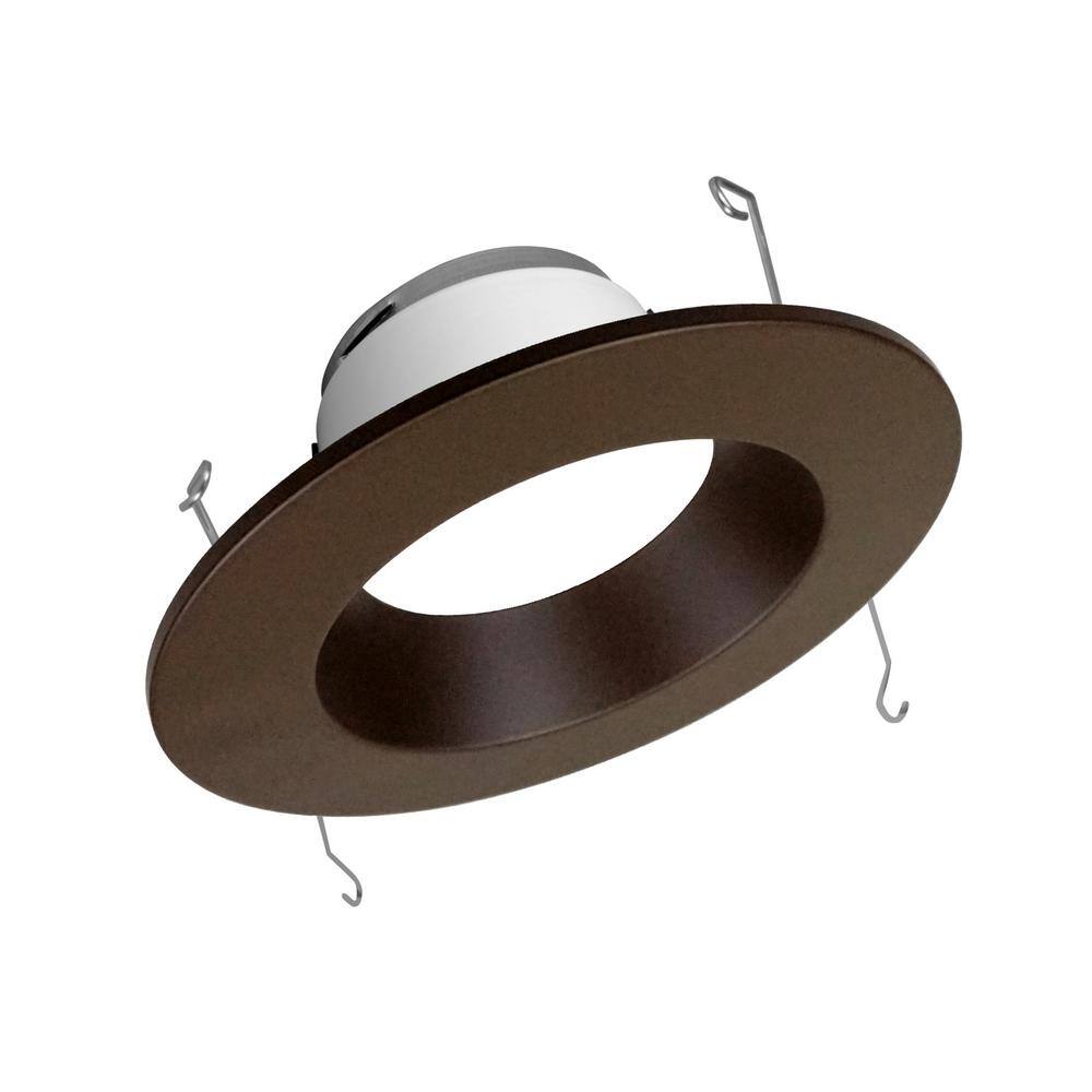 NICOR 5/6 in. 4000K Oil Rubbed Bronze Integrated LED Recessed Retrofit Downlight Trim