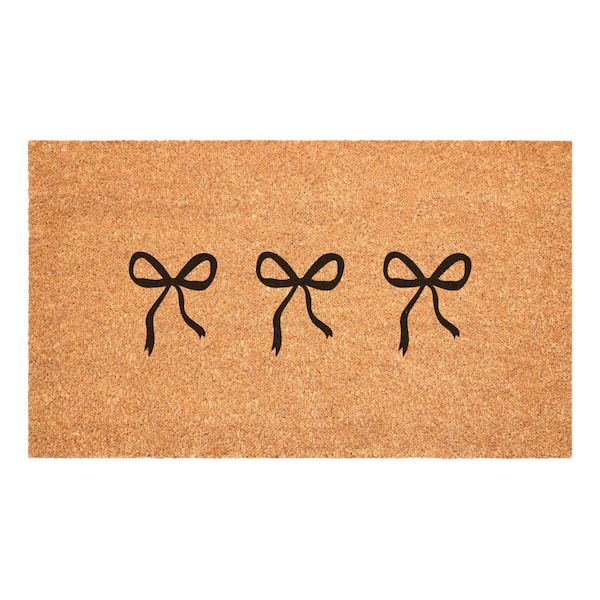 Bow Trio Black 17 in. x 29 in. Indoor/Outdoor Doormat