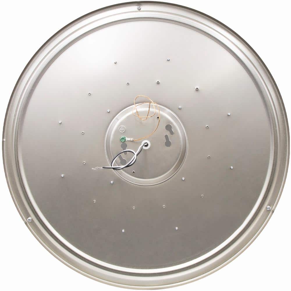 Satin Nickel 18-Inch Round LED Flush Mount Ceiling Light