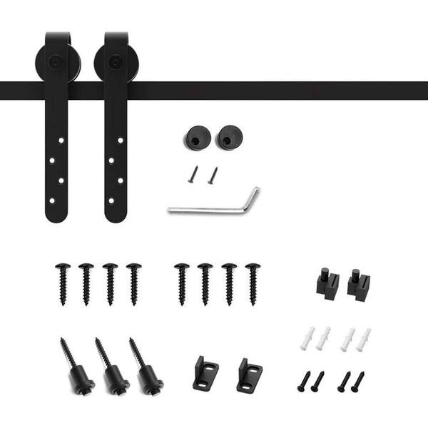 Simple and Easy to install SmartStandard 8ft Heavy Duty Sliding Barn Door Hardware Kit Smoothly and Quietly Includes Step-By-Step Installation Instruction -Fit 42-48 Door Panel J shape Simple and Easy to install SmartStandard 8ft Heavy Duty Sliding Barn Door Hardware Kit Smoothly and Quietly Includes Step-By-Step Installation Instruction -Fit 42-48 Door Panel J shape