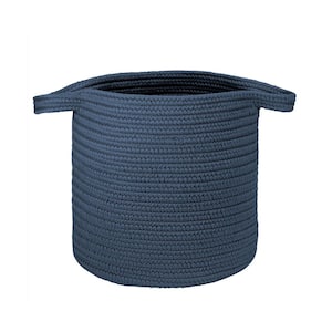 16 in. x 16 in. x 20 in. Dusk Blue Addison Braided Laundry Basket