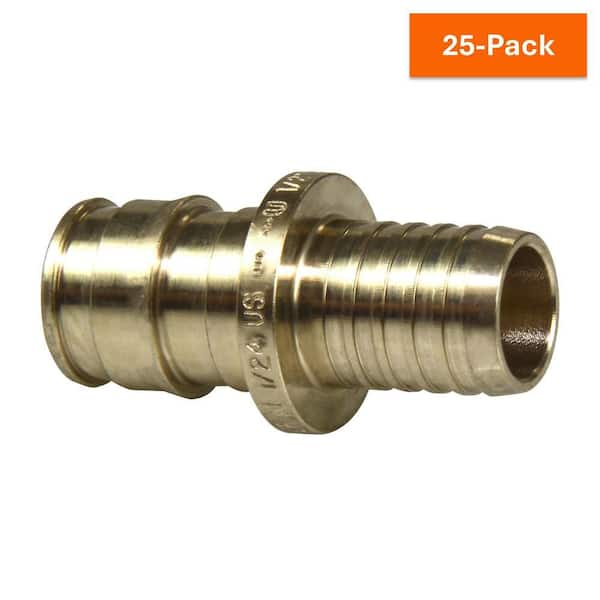 ProPEX 1/2 in. PEX-A Expansion Barb x 1/2 in. PB Lead-Free Brass Polybutylene Coupling (25-Pack)