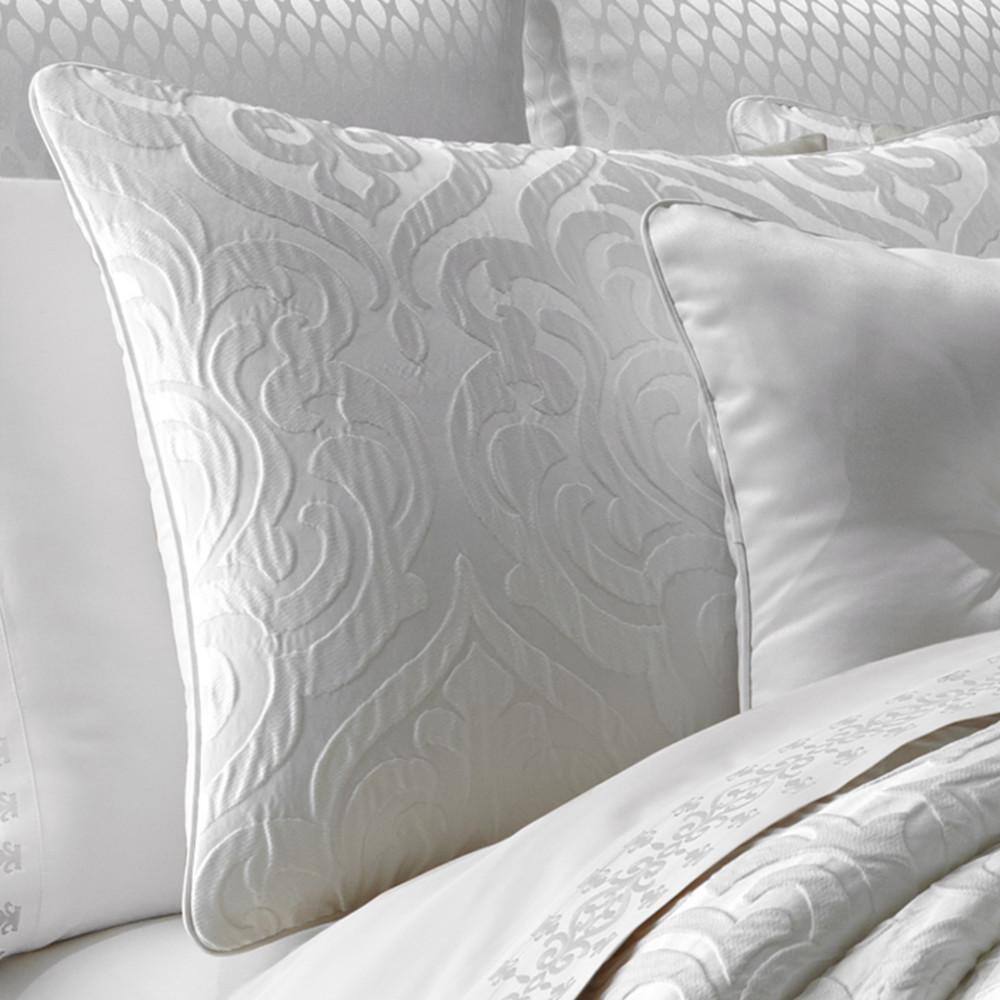 White Microfiber Queen Comforter Set with Gathered Embellishment
