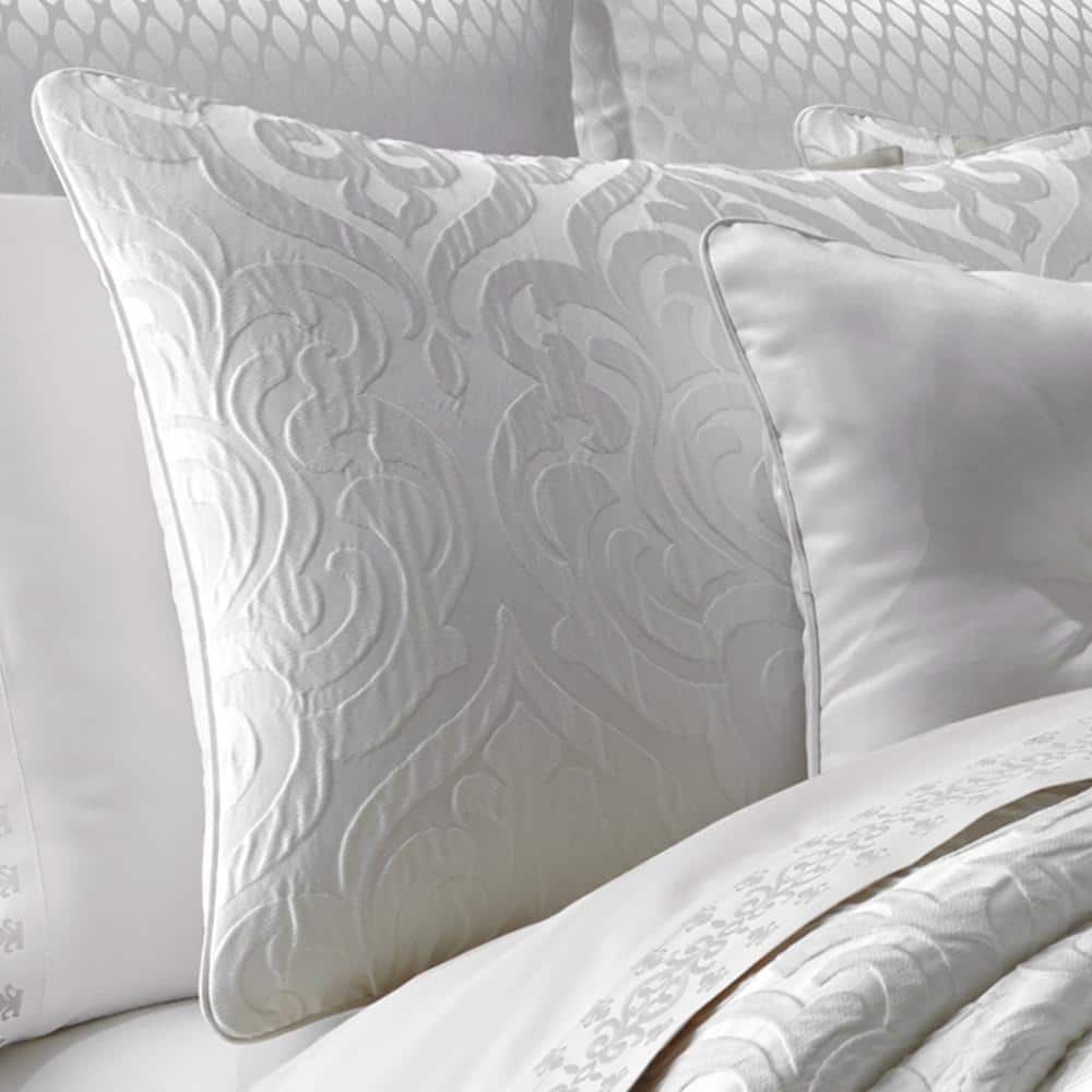 California King White Microfiber Comforter Set with Gathered Embellishment