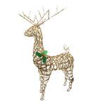 57 in. Christmas Lighted Standing Grapevine Reindeer Outdoor Decoration and Clear Lights