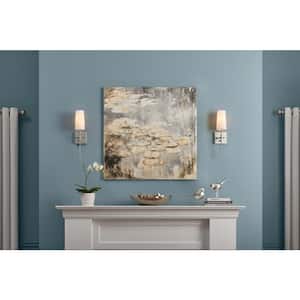 Anselm 1-Light Brushed Nickel Wall Sconce with Fabric Shade