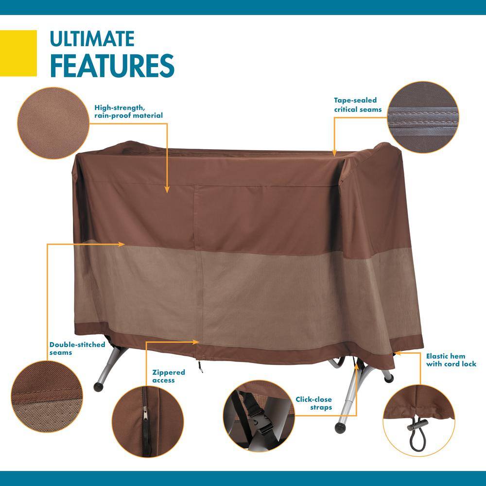 Ultimate 80 Inch Waterproof Beige and Brown Polyester Swing Cover