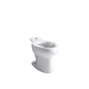 Wellworth 12 in. Rough-in Elongated Toilet Bowl with Bedpan Lugs and Antimicrobial Finish in White