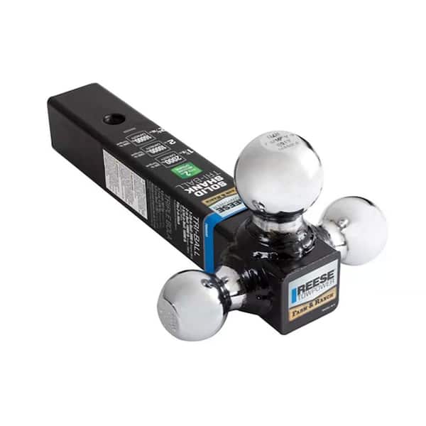 Reese Towpower Tri Ball Ball Mount, Solid Shank, 2 in., 16,000 lbs. Capacity
